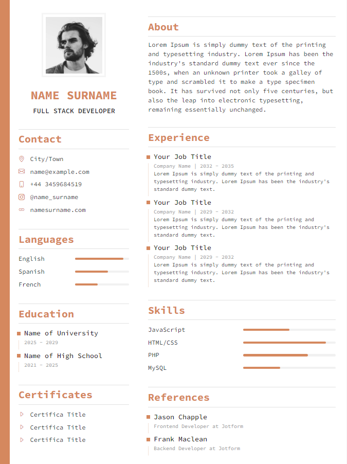 cv6 Template
