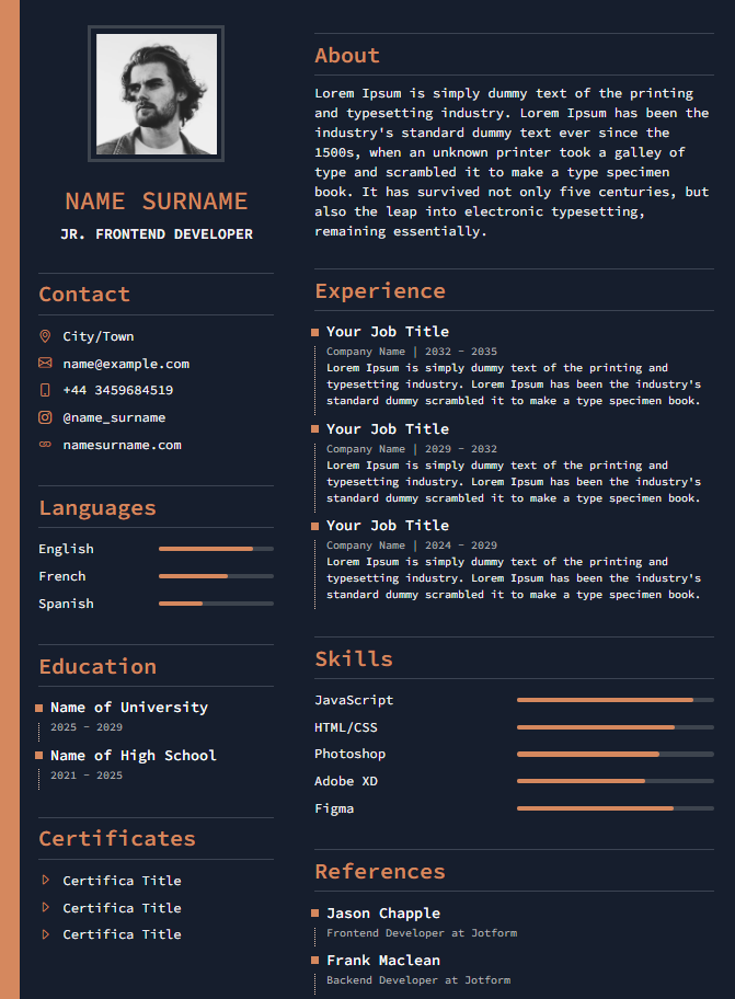 cv6 Template